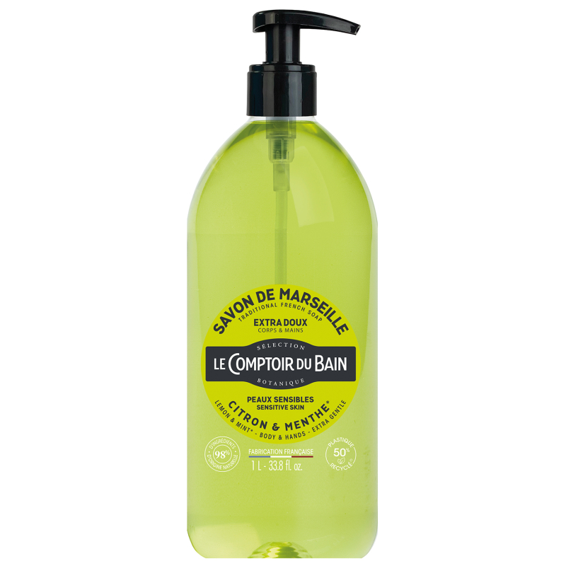 SAVON MARSEILLE CITRON MENTHE 1L