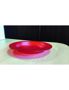 Assiette Ergo néon rouge
