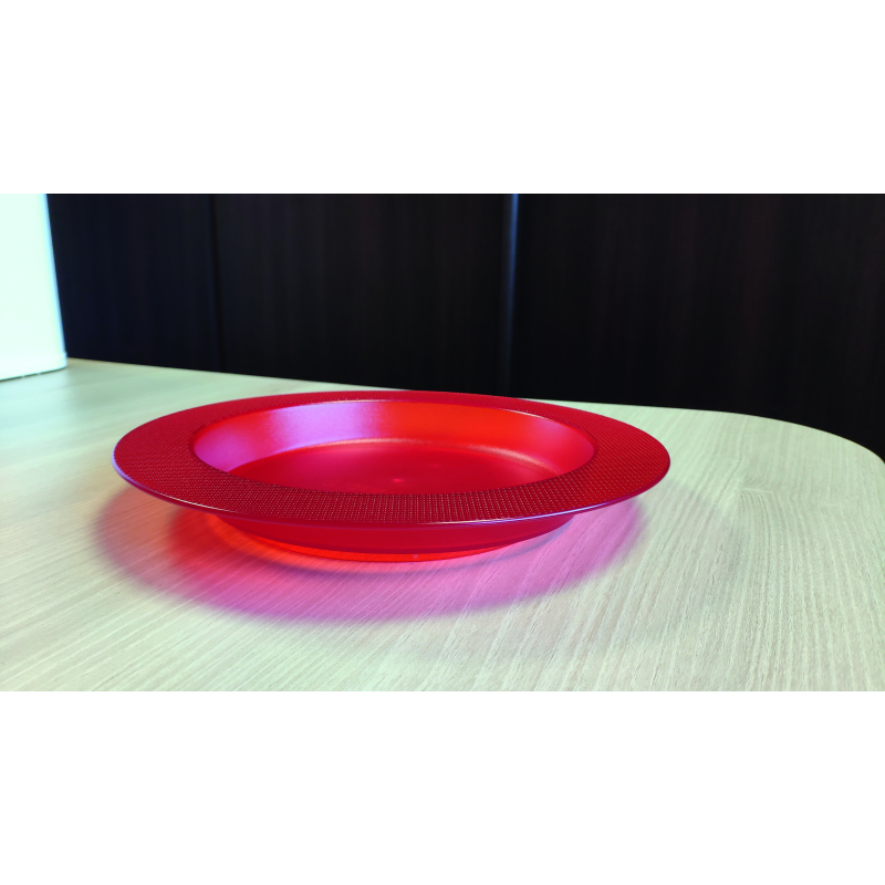 Assiette Ergo néon rouge