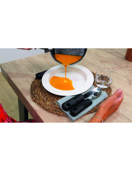 Assiette Ergo blanc ivoire