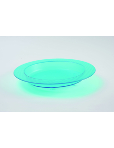 Assiette Ergo néon bleue