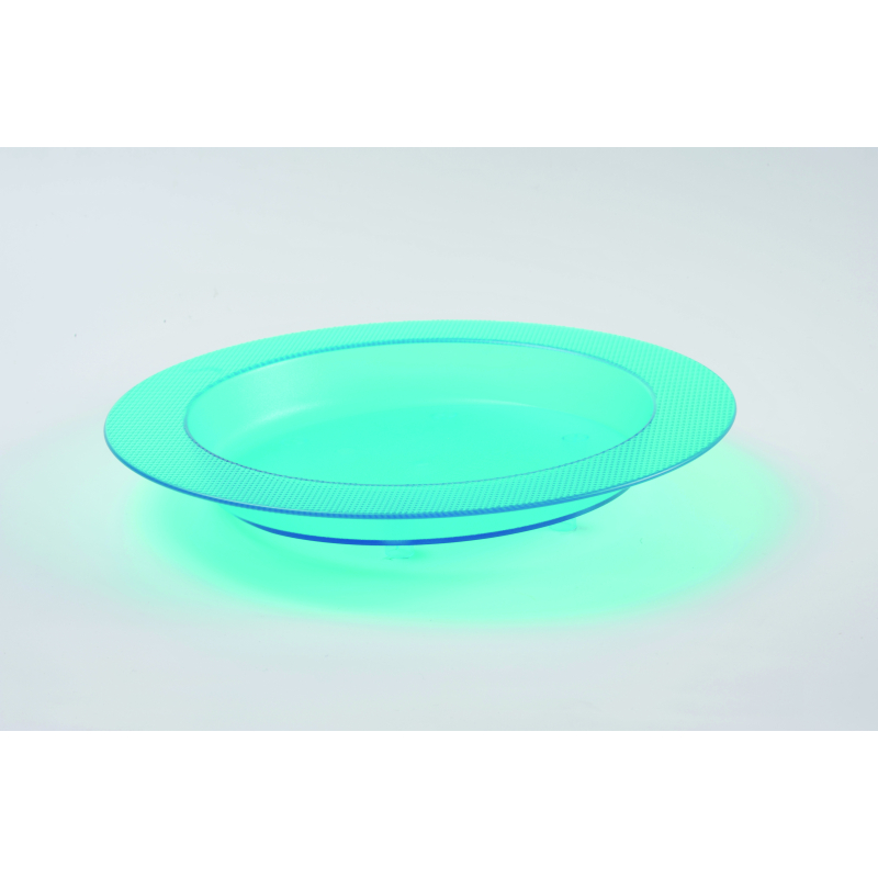 Assiette Ergo néon bleue