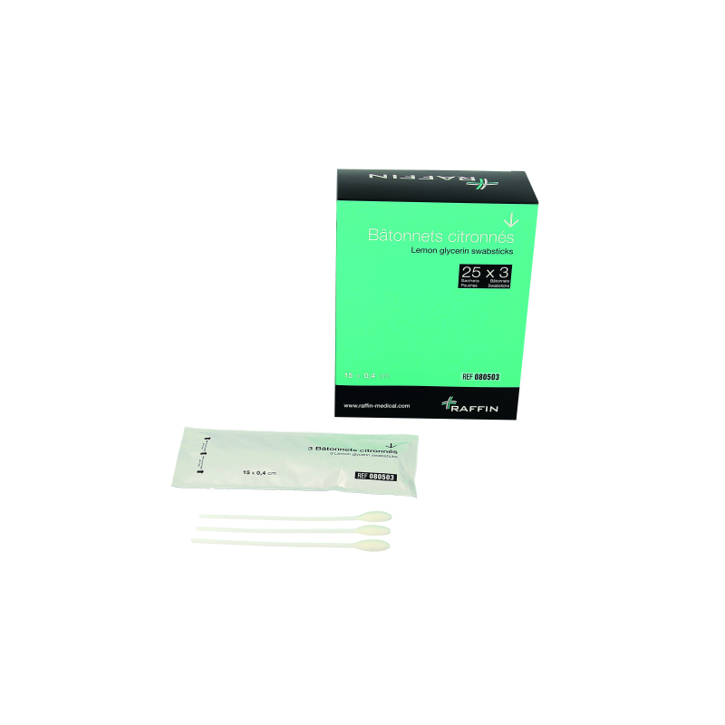 BOITE DE 75 BATONNETS CITRONNES 3x25