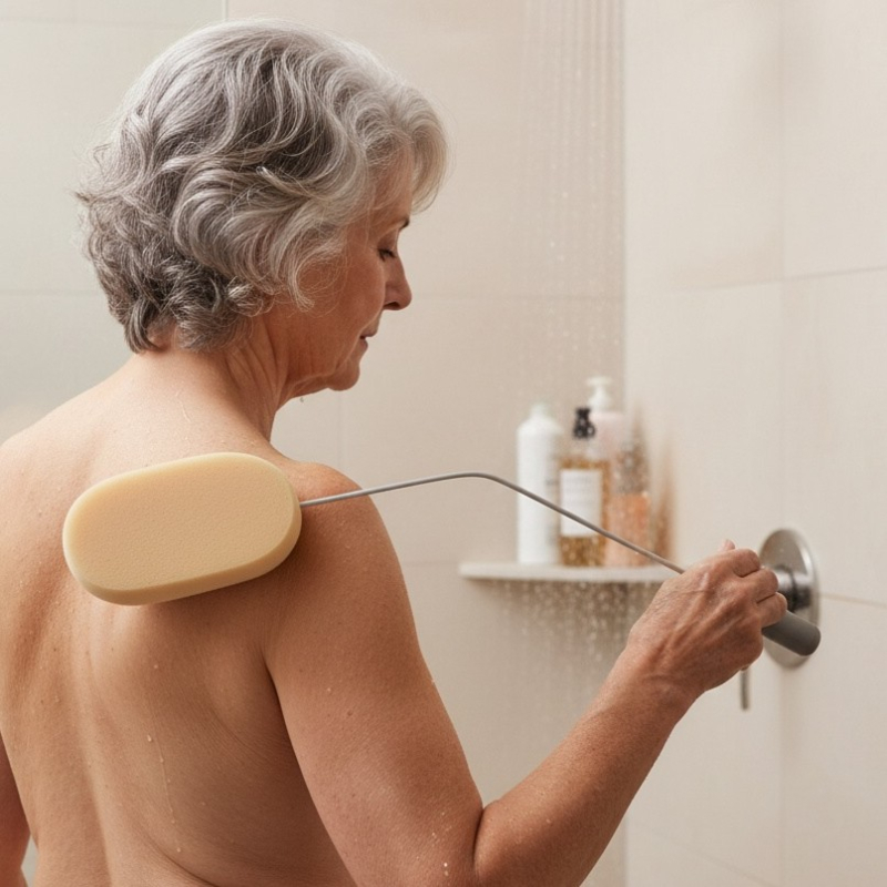 Eponge à manche pliable