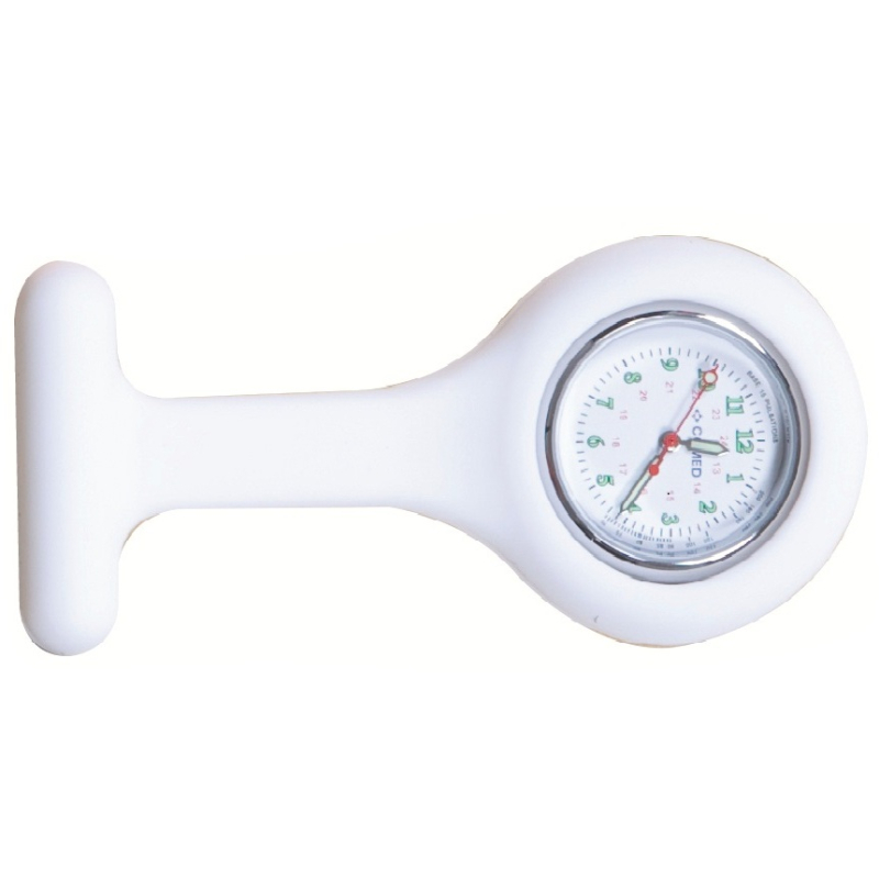 MONTRE INFIRMIERE SILICONE BLANC