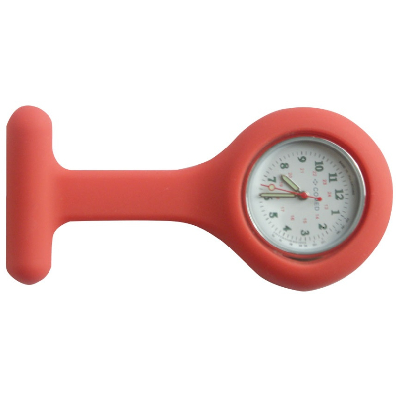 MONTRE INFIRMIERE SILICONE ROUGE