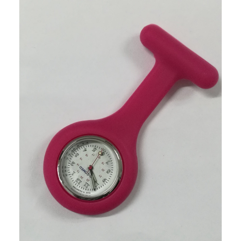 MONTRE INFIRMIERE SILICONE FUCHSIA §
