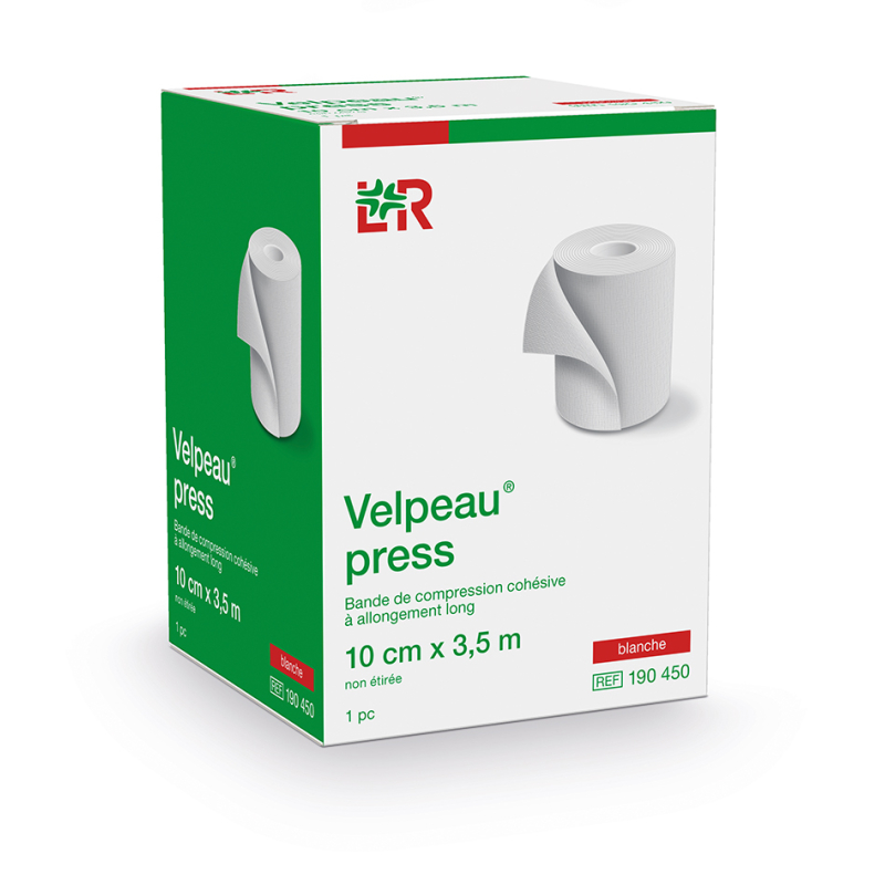 BANDE VELPEAUPRESS 10CMX3,5M BLANC