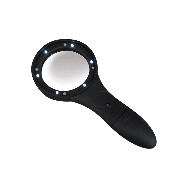 LOUPE DE POCHE RONDE LED GROS X4