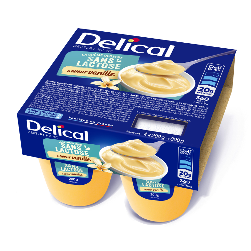 Crème sans lactose HPHC Saveur Vanille