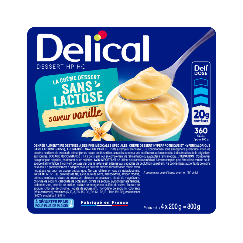 Crème sans lactose HPHC Saveur Vanille