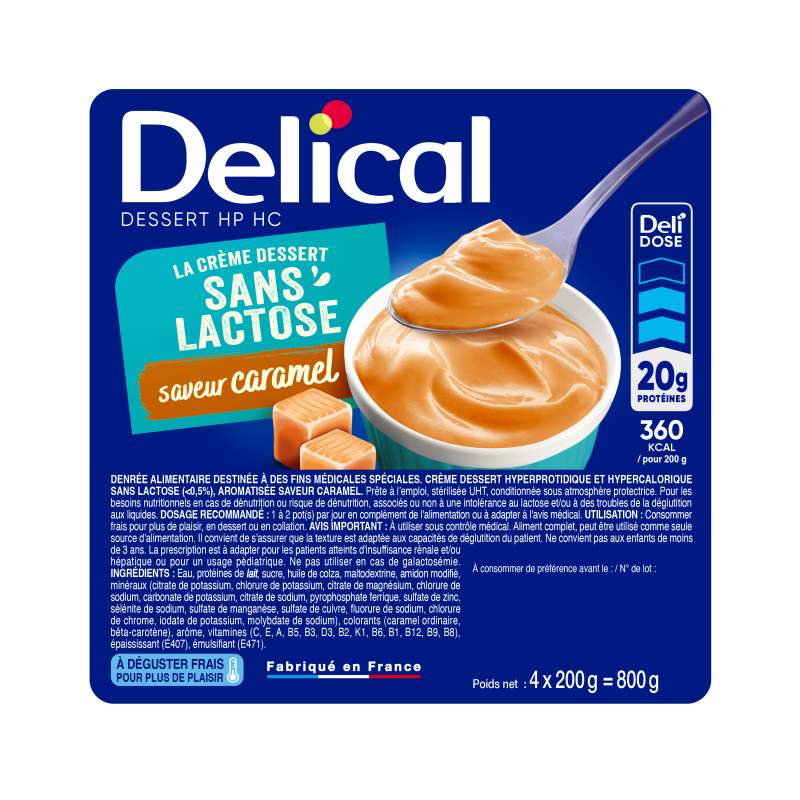 Crème sans lactose HPHC Saveur Caramel