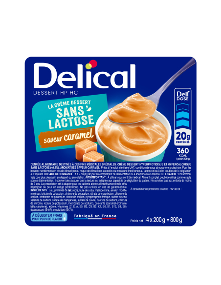 Crème sans lactose HPHC Saveur Caramel