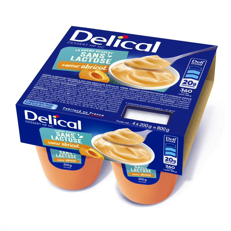 Crème sans lactose HPHC Saveur Abricot