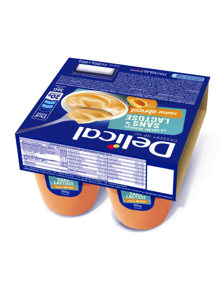 Crème sans lactose HPHC Saveur Abricot