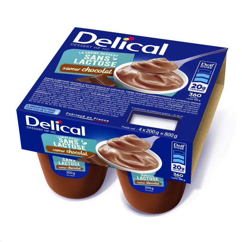 Crème sans lactose HPHC Saveur Chocolat