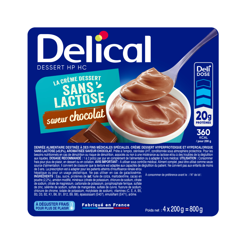 Crème sans lactose HPHC Saveur Chocolat