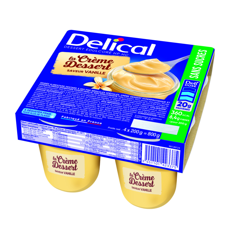 Crème sans sucre HPHC Saveur Vanille