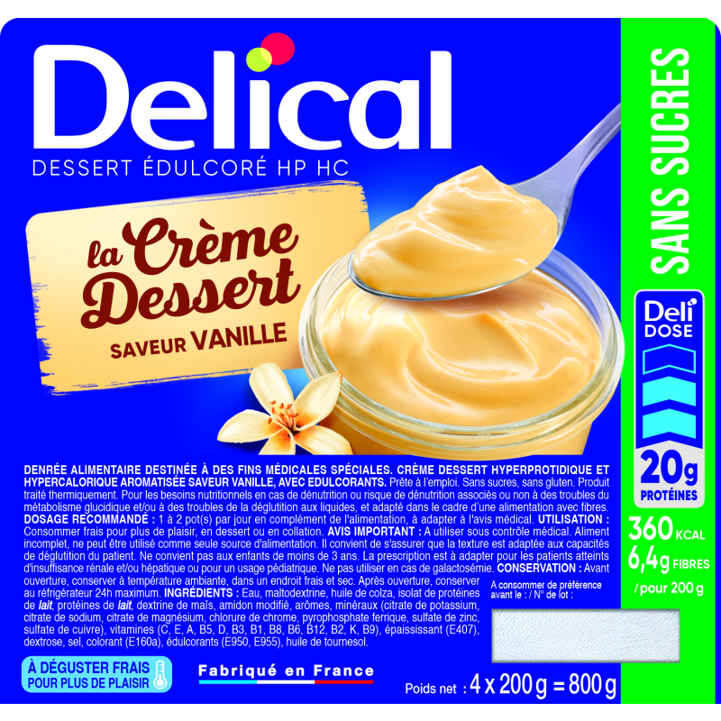 Crème sans sucre HPHC Saveur Vanille