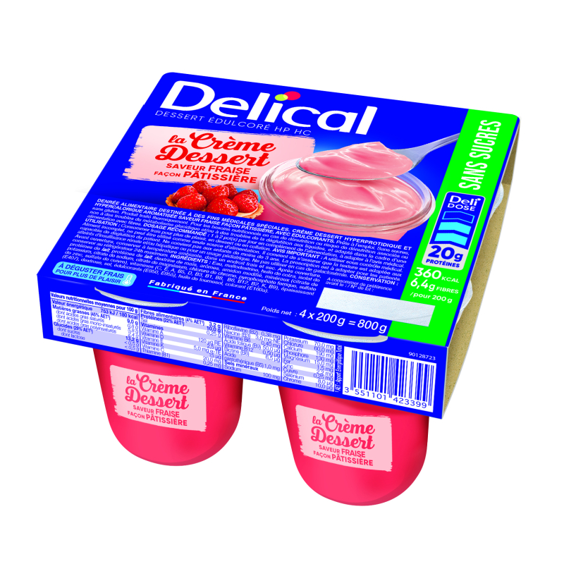 Crème sans sucre HPHC Saveur Fraise...