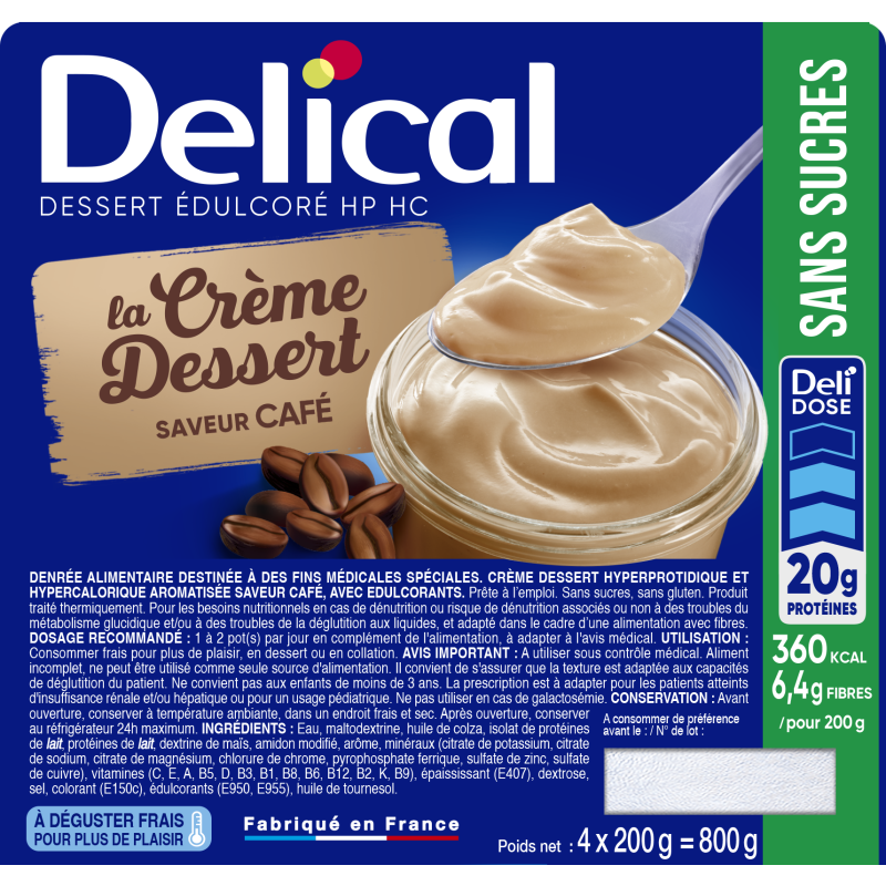 Crème sans sucre HPHC Saveur Café
