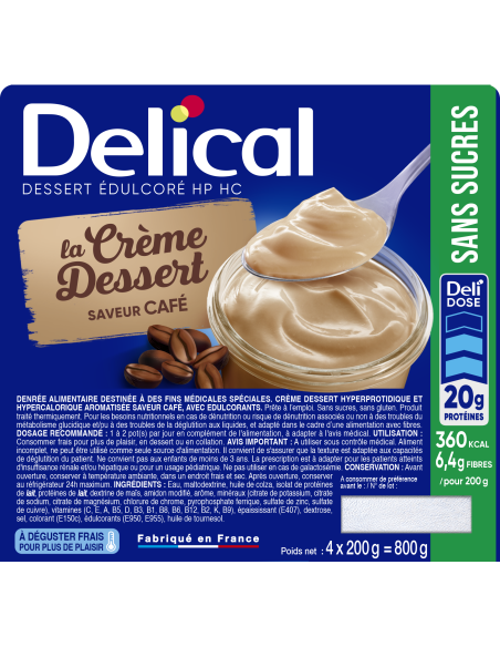 Crème sans sucre HPHC Saveur Café