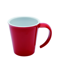 Mug empilable à anse rouge