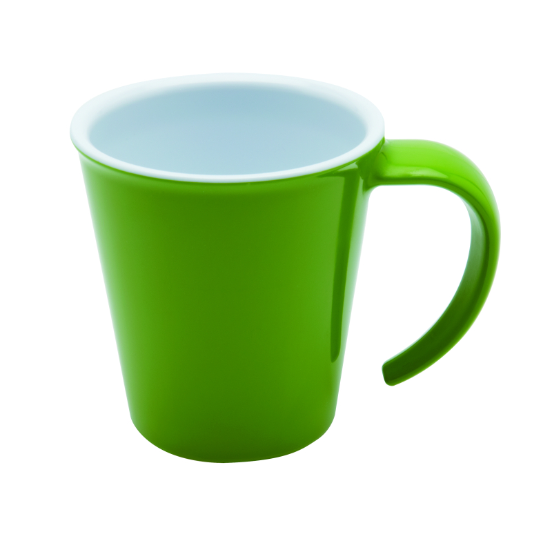 Mug empilable à anse verte
