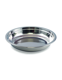 Assiette inox à rebord haut...