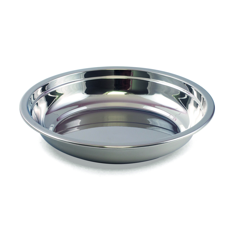 Assiette inox à rebord haut...