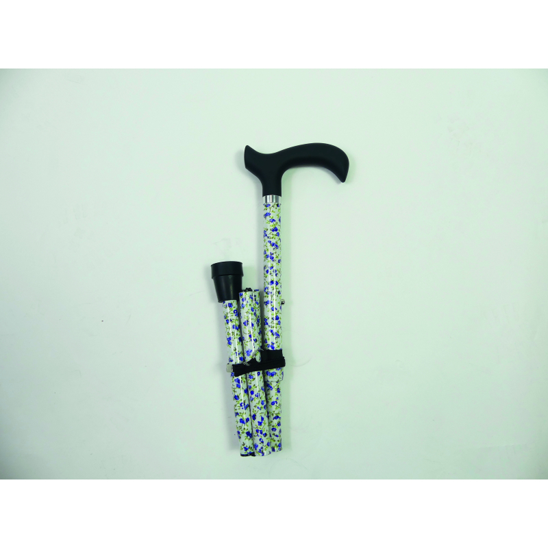 Canne design pliante bleuet