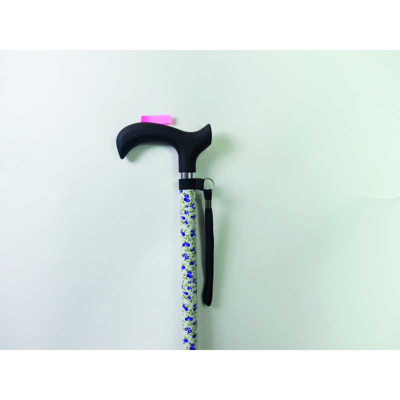 Canne design fixe réglable bleuet