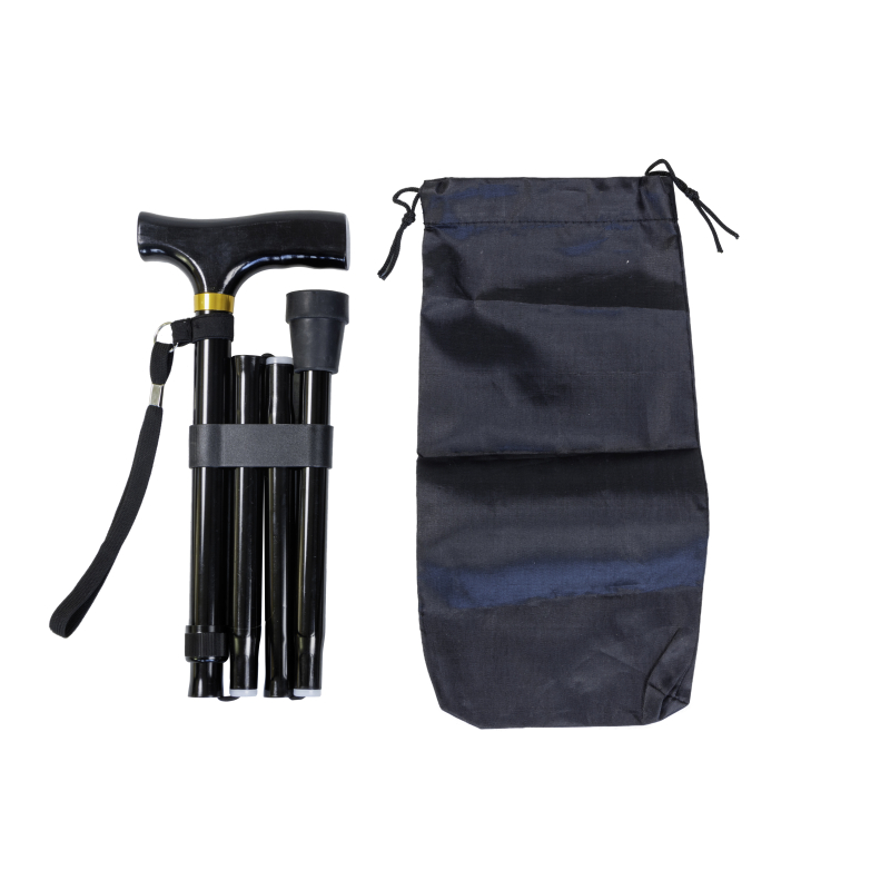 CANNE PLIANTE AVEC HOUSSE - NOIR