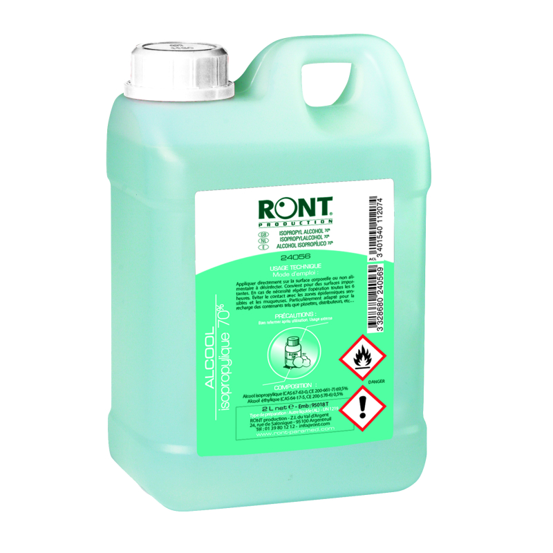 Bidon 2L alcool isopropylique 70%