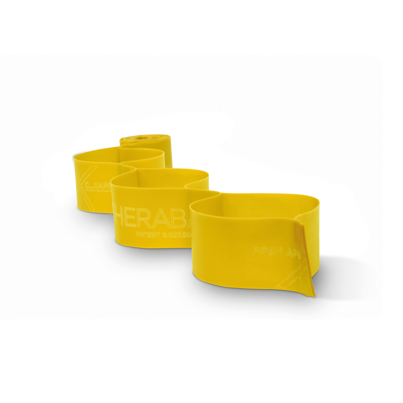 THERABAND JAUNE FAIBLE 1,3KG 2,5M