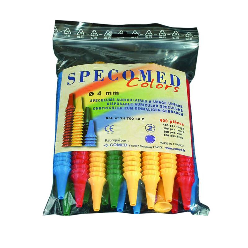 Lot 400 spéculums couleurs 2,5 mm