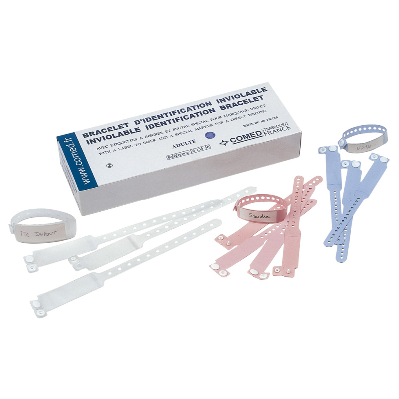 BRACELET D'IDENTIFICATION ADULTE/100pcs