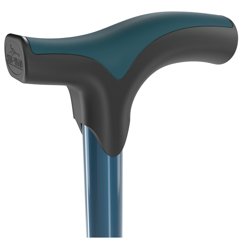 CANNE POIGNET T POP EPOXY BLEU VERT
