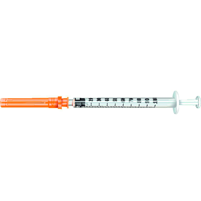 Seringue à insuline 1ml 25G x100