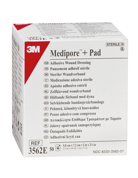 PANSEMENT MEDIPORE + PAD ST 5X7,2CM