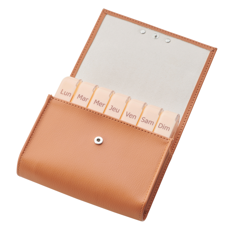 DISTRIBUTEUR SEMAINIER PILBOX MAXI FAUVE
