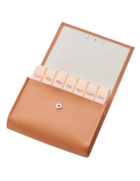 DISTRIBUTEUR SEMAINIER PILBOX MAXI FAUVE