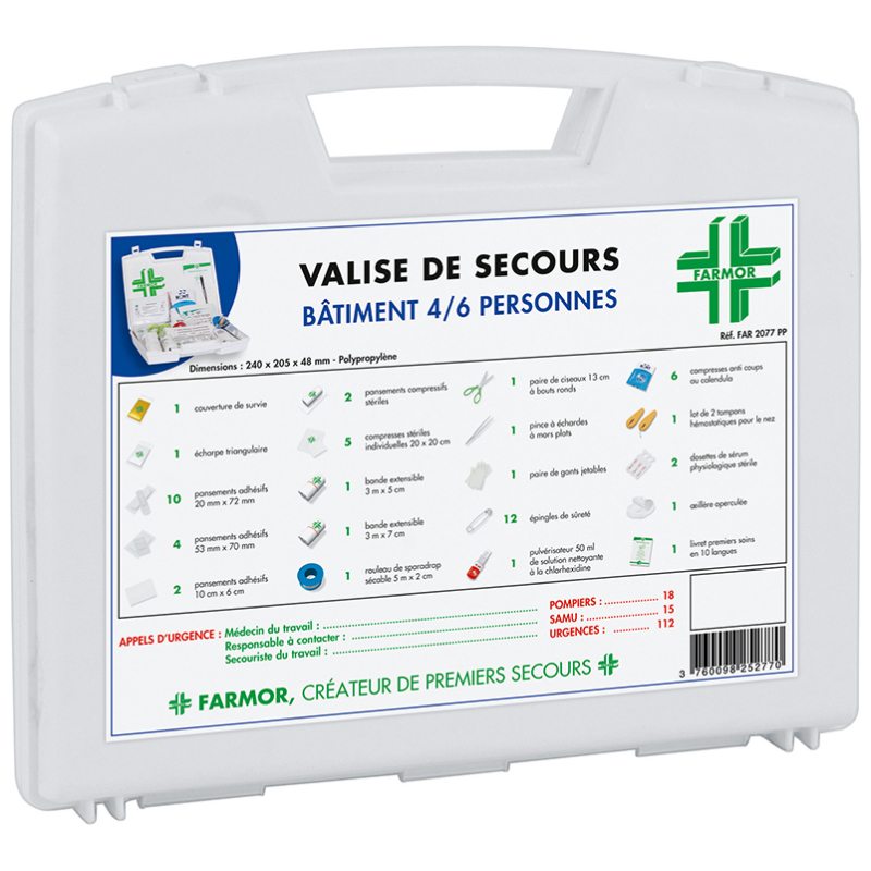 VALISE SECOURS BATIMENT 4/6PERS