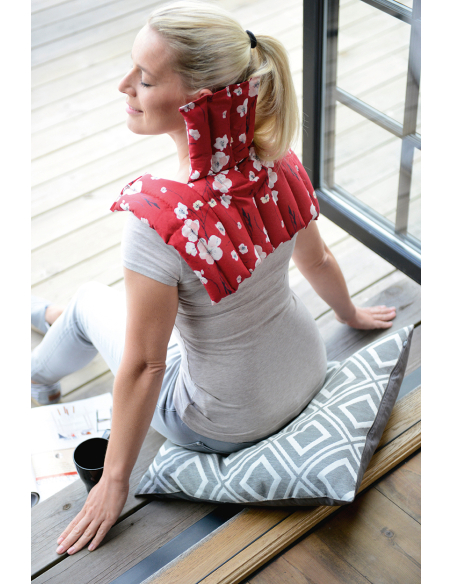 COMPRESSE LIN SISSEL 36X38CM FLEURI ANATOMIC