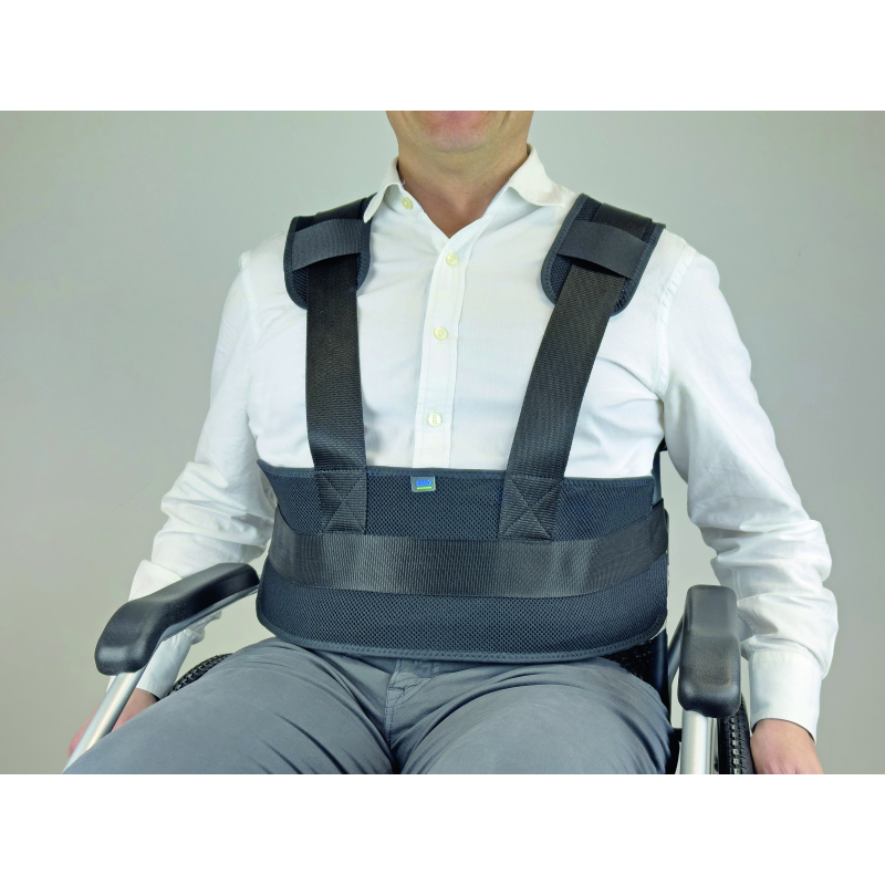 Ceinture abdominale à bretelles mesh