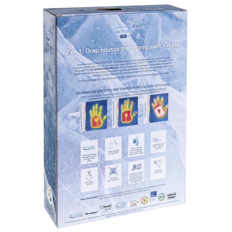 DRAP HOUSSE THERMOREGULATEUR NATUREL...
