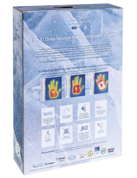DRAP HOUSSE THERMOREGULATEUR NATUREL 90X200CM