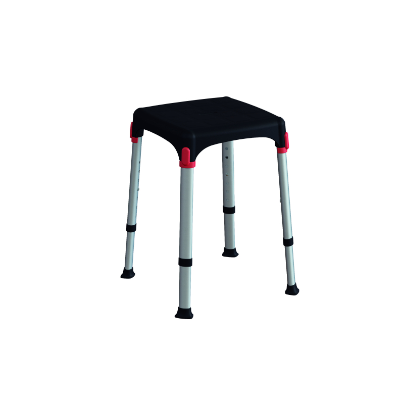 Tabouret de douche Capri compact noir