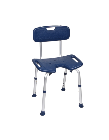 OCEANE - CHAISE DE DOUCHE AVEC POIGNEES BLEU