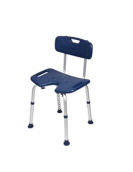 OCEANE - CHAISE DE DOUCHE AVEC POIGNEES BLEU
